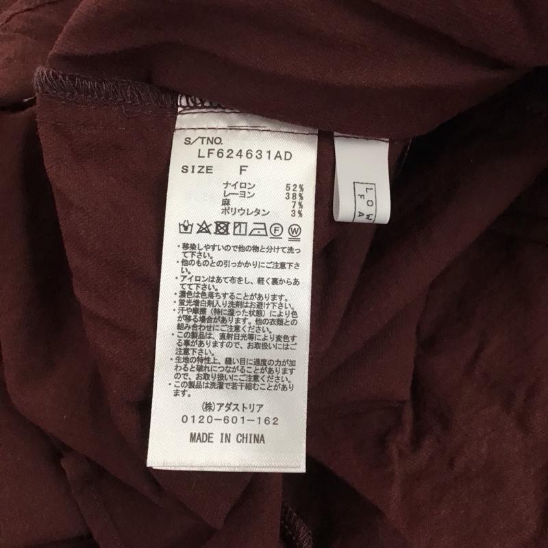ローリーズファーム LOWRYS FARM カットソー 長袖 長袖カットソー Vネックカットソー ロングスリーブカットソー FREE 無地 えんじ / ワインレッド / レディース USED 古着 中古 10123849