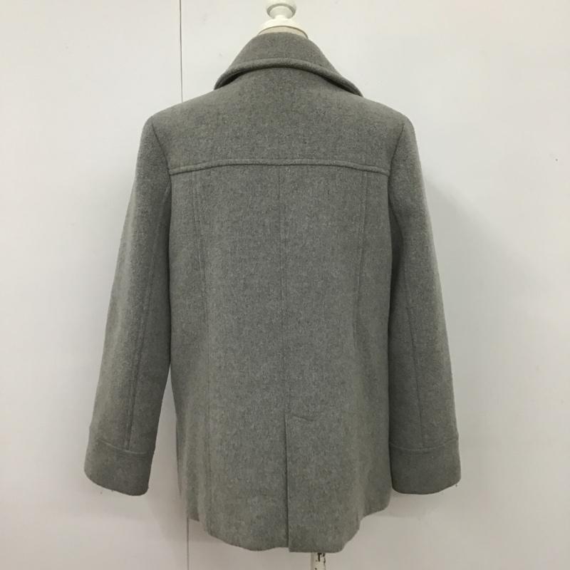 ナチュラルビューティーベーシック NATURAL BEAUTY BASIC コート ピーコート L 無地 灰 / グレー / レディース USED 古着 中古 10105716