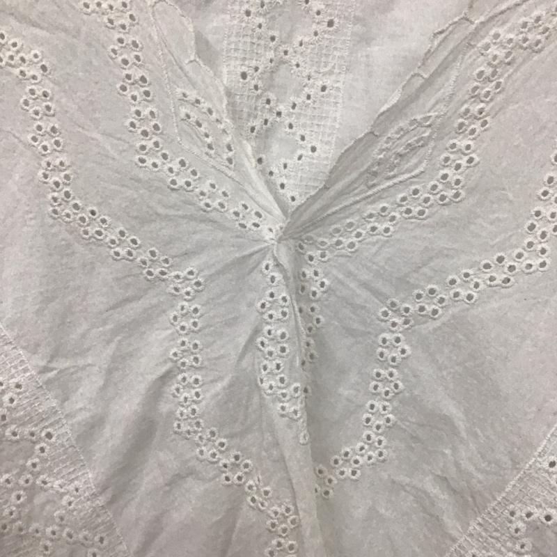 ローリーズファーム LOWRYS FARM カットソー 長袖 LF620088TS スカラップレースブラウス FREE 刺繍 白 / ホワイト / レディース USED 古着 中古 10131327