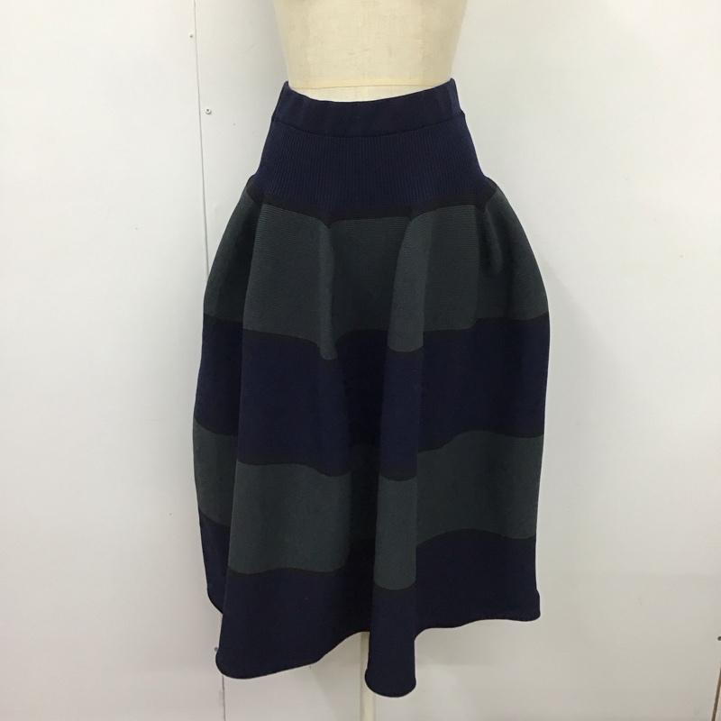 CFCL シーエフシーエル スカート ひざ丈スカート cf006kg049 POTTERY SKIRT 0 無地 紺 / ネイビー / レディース USED 古着 中古 10121707
