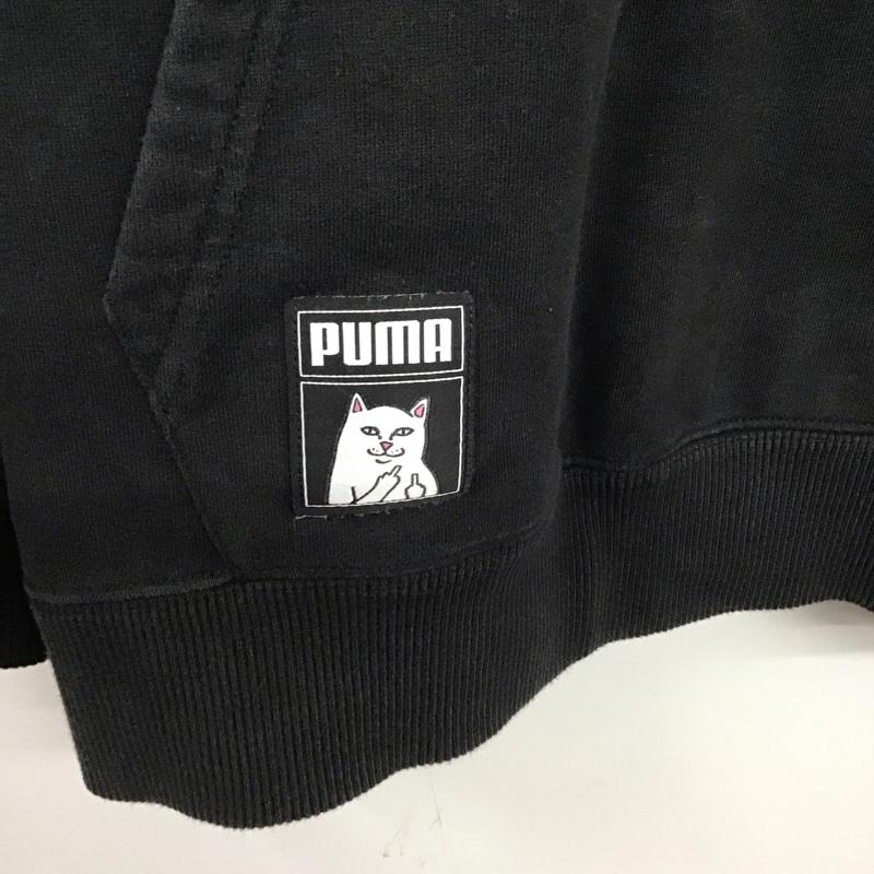 プーマ PUMA パーカー 長袖 長袖パーカー プルオーバーパーカー スウェット ripndip L プリント 黒 / ブラック / メンズ USED 古着 中古 10134582