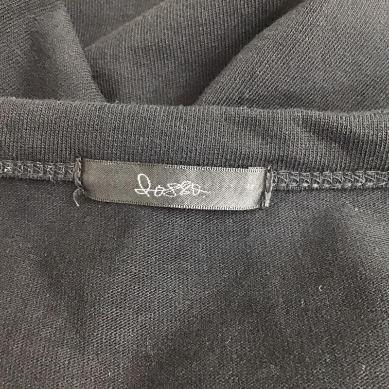 ロッソ ROSSO カットソー 半袖 RA75-23B008 袖フリル FREE 無地 黒 / ブラック /  レディース USED 古着 中古 10114090