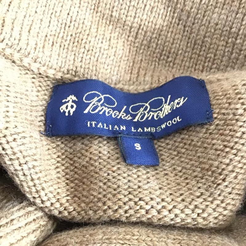 ブルックスブラザーズ BROOKS BROTHERS ニット、セーター 長袖 ウール ショールカラー S 無地 キャメル / キャメル / メンズ USED 古着 中古 10111241