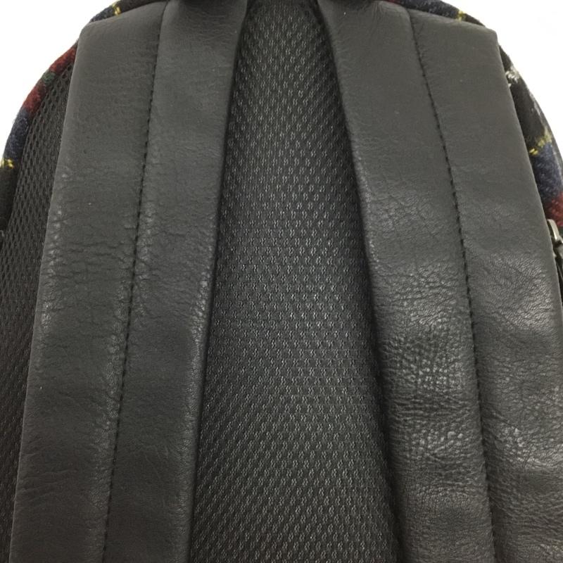 ハリスツイード HARRIS TWEED リュックサック、デイパック リュックサック、デイバッグ チェック フェイクレザー ロゴ、文字 マルチカラー / マルチカラー / レディース USED 古着 中古 10131063