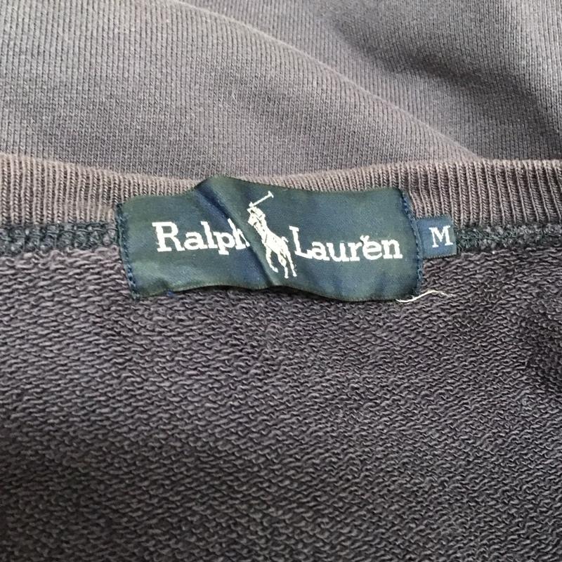 ラルフローレン RALPHLAUREN トレーナー 長袖 長袖トレーナー スウェット クルーネック プルオーバー M ロゴ、文字 紺 / ネイビー / レディース USED 古着 中古 10127390