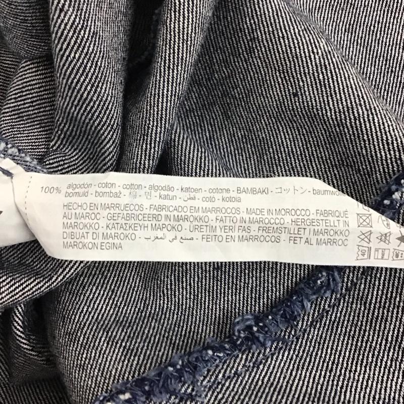 ザラ ZARA ワンピース ロングスカート デニムワンピース 半袖ワンピース フレアワンピース ミニワンピース XS 無地 インディゴ / インディゴ / レディース USED 古着 中古 10123921