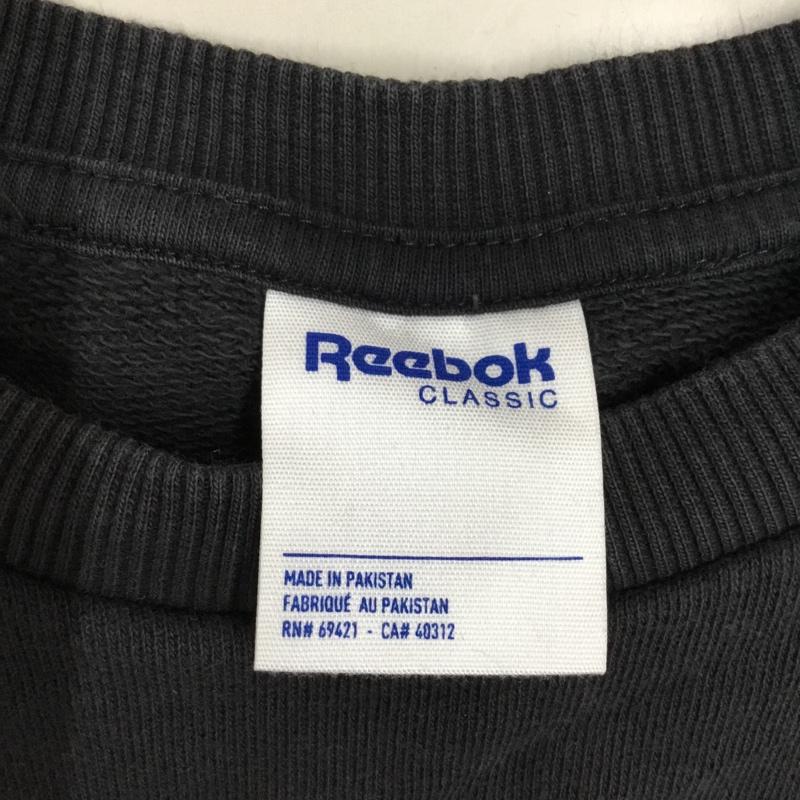 リーボック Reebok トレーナー 長袖 DT8132 CLASSIC AC フレンチテリー ビッグ スタークレスト クルー プリント 黒 / ブラック /  メンズ USED 古着 中古 10118977