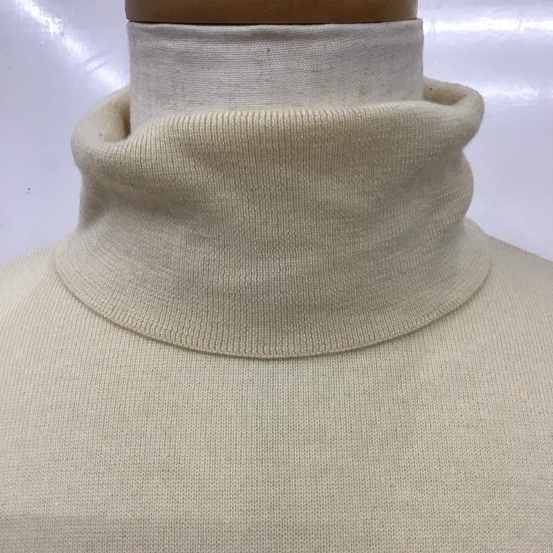 ポールスミス Paul Smith ニット、セーター 長袖 長袖ニットカットソー ニット セーター タートルネックニット L 無地 アイボリー / アイボリー / メンズ USED 古着 中古 10115316