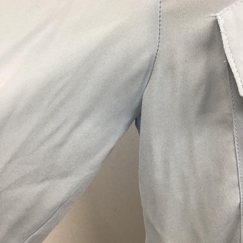 ザラ ZARA シャツ、ブラウス 長袖 スタッズ ワークシャツ S 無地 水色 / ライトブルー / レディース USED 古着 中古 10120061