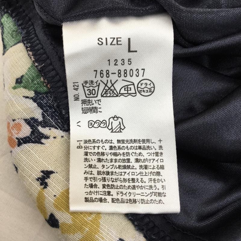 グローブ grove タンクトップ タンクトップ L 花柄 紺 / ネイビー / レディース USED 古着 中古 10139195