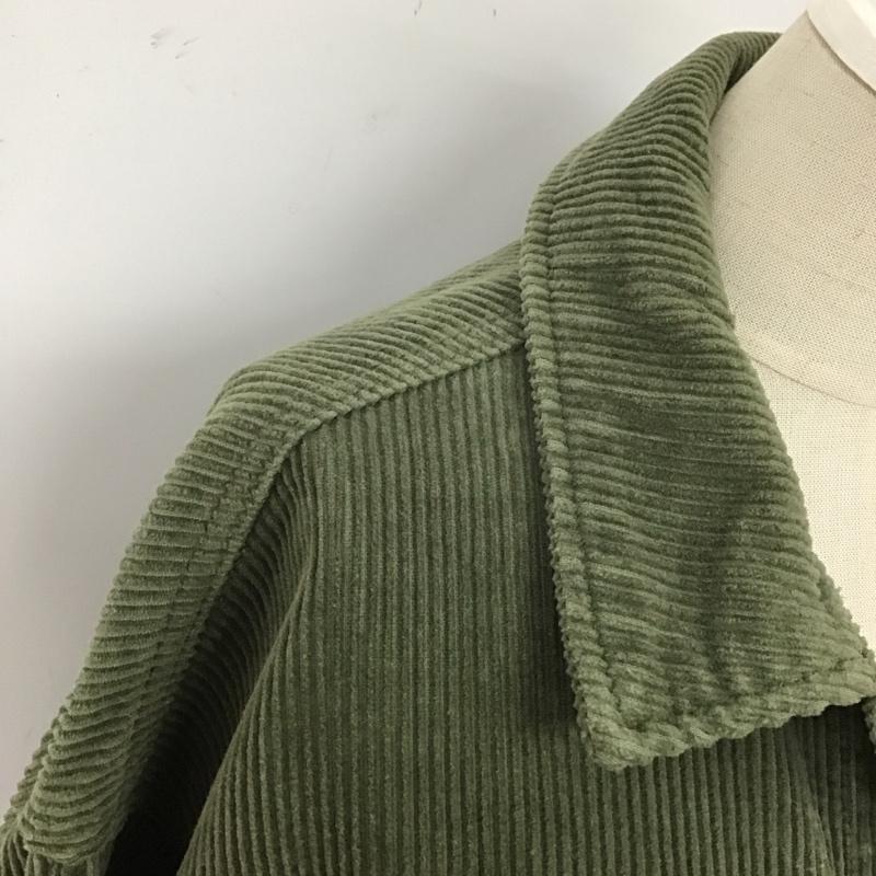 ザラ ZARA ジャケット、上着 ジャケット、ブレザー 8372 227 505 コーデュロイ シャツジャケット L 無地 カーキ / カーキ / レディース USED 古着 中古 10107519