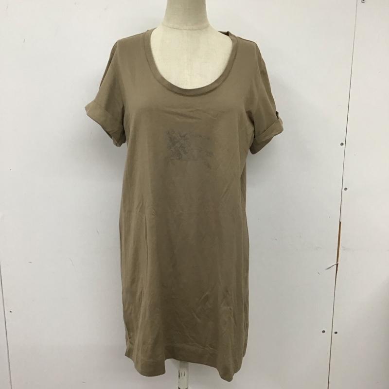 バーバリーロンドン Burberry London Tシャツ 半袖 半袖チュニック ロング丈カットソー プリントTシャツ 2 プリント ベージュ / ベージュ / レディース USED 古着 中古 10115174