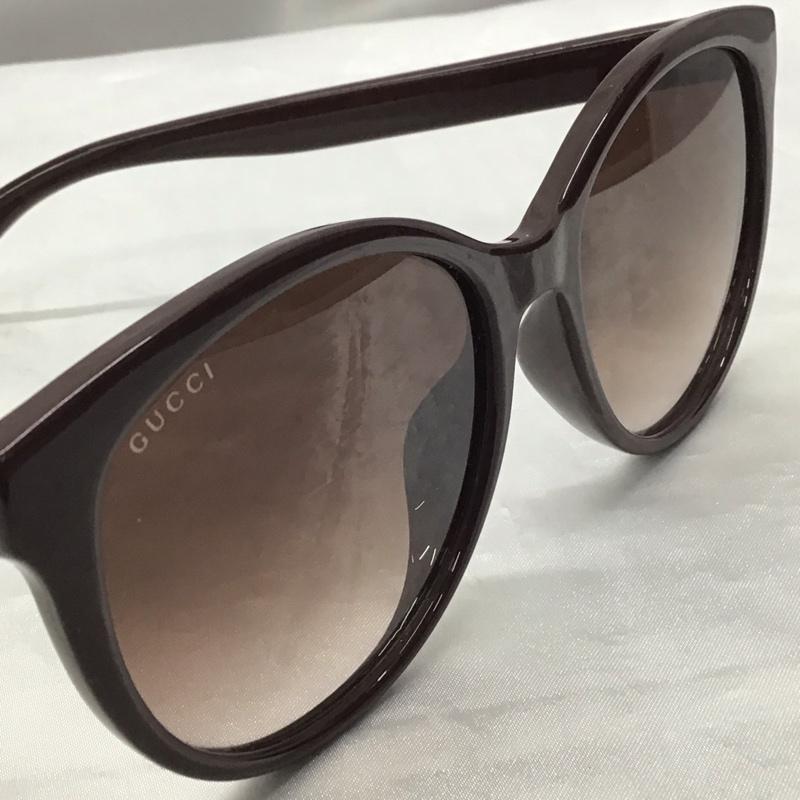 グッチ GUCCI めがね・サングラス サングラス 56 17-150 GGロゴ ワンポイント 茶 / ブラウン / X 金 / ゴールド / レディース USED 古着 中古 10121066