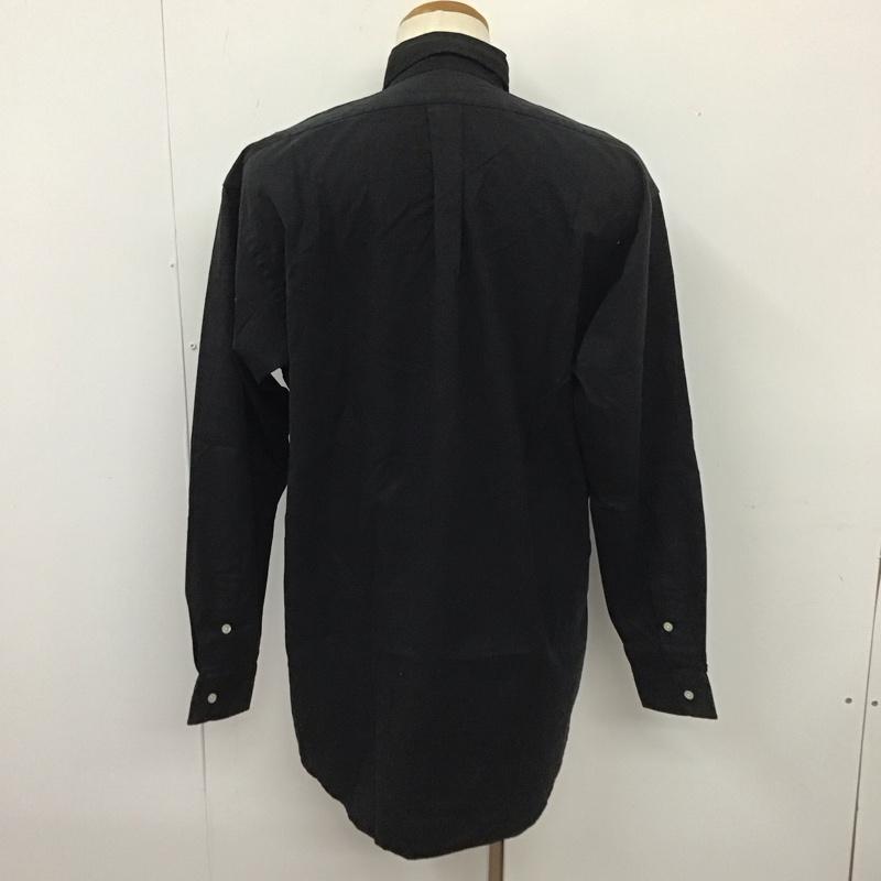 ラルフローレン RALPHLAUREN シャツ、ブラウス 長袖 長袖シャツ カラーシャツ ボタンダウンシャツ 長袖カットソー M ロゴ、文字 黒 / ブラック /  メンズ USED 古着 中古 10112487