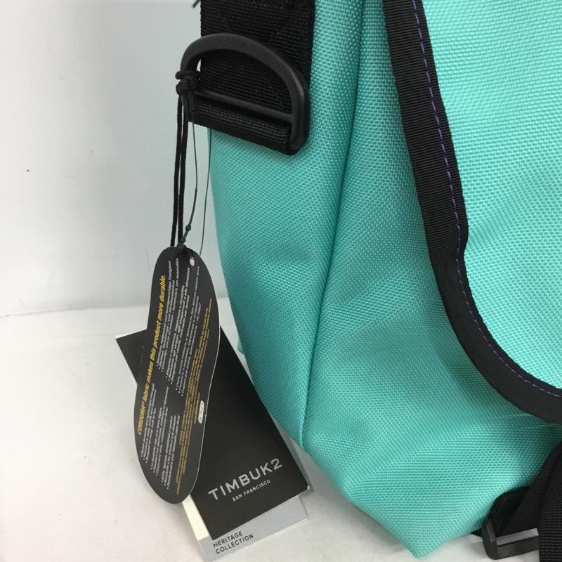 ティンバックツー TIMBUK2 メッセンジャーバッグ メッセンジャーバッグ 1108-4-1340 ショルダーバッグ クラシックメッセンジャー タグ付き ロゴ、文字 水色 / ライトブルー / X 黒 / ブラック / メンズ USED 古着 中古 10131896
