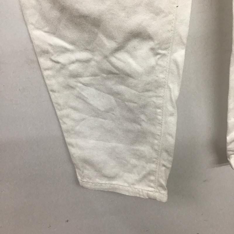 ザラ ZARA パンツ デニム、ジーンズ 6147/021/250イウエスト ペーパーバッグ バギー アンクルジーンズ 無地 白 / ホワイト / レディース USED 古着 中古 10133638