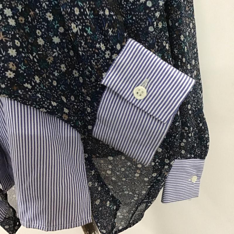 ザラ ZARA シャツ、ブラウス 長袖 長袖シャツ 花柄シャツ カラーシャツ 長袖カットソー M 花柄 X ストライプ マルチカラー / マルチカラー / レディース USED 古着 中古 10112192