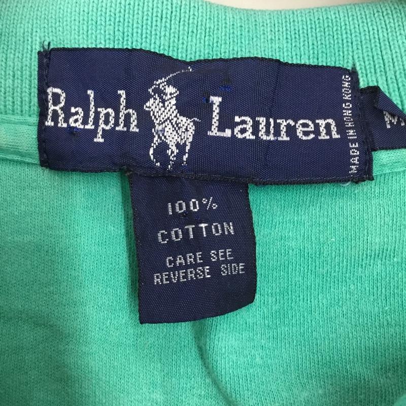 ラルフローレン RALPHLAUREN ポロシャツ 半袖 半袖カットソー プリントTシャツ クルーネックカットソー M ロゴ、文字 薄緑 / ライトグリーン /  メンズ USED 古着 中古 10113307