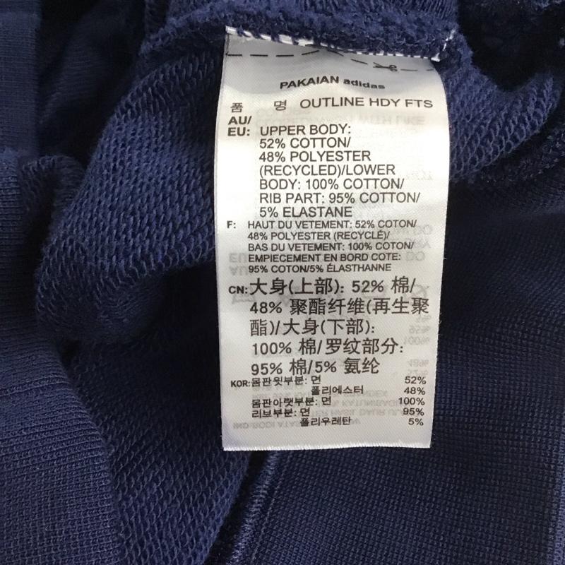 アディダス adidas パーカー 長袖 fm3890 長袖パーカー プルオーバーパーカー S ロゴ、文字 紺 / ネイビー / メンズ USED 古着 中古 10131221