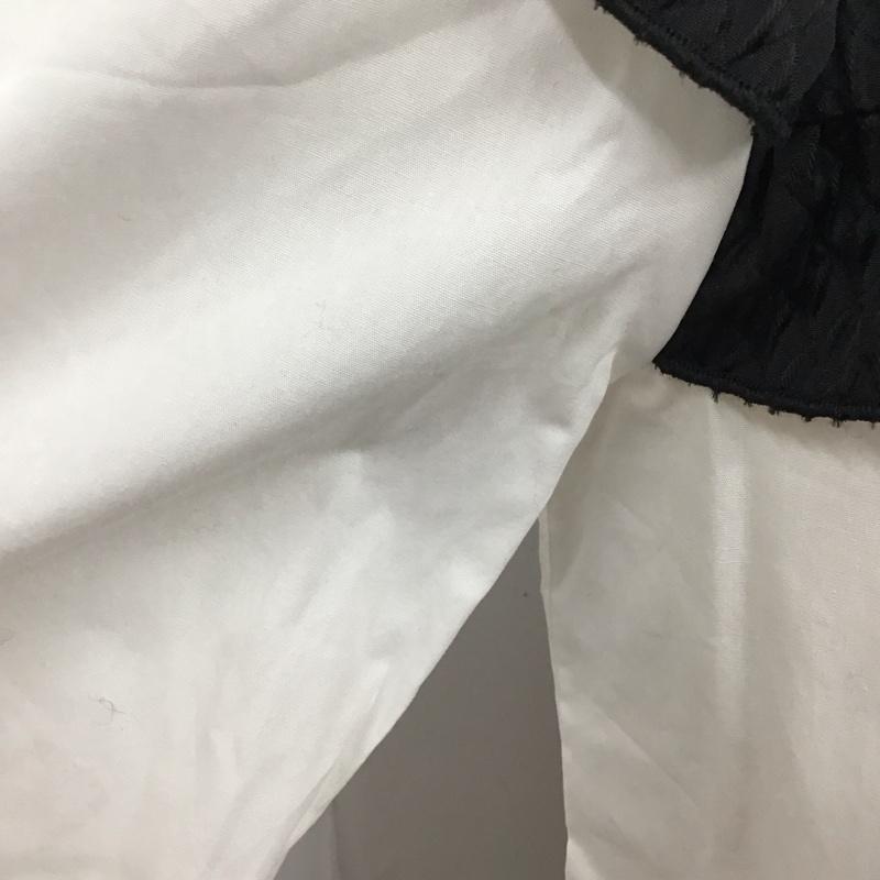 ザラ ZARA カットソー 長袖 フリル レイヤード風 XS 無地 白 / ホワイト / X 黒 / ブラック / レディース USED 古着 中古 10121882
