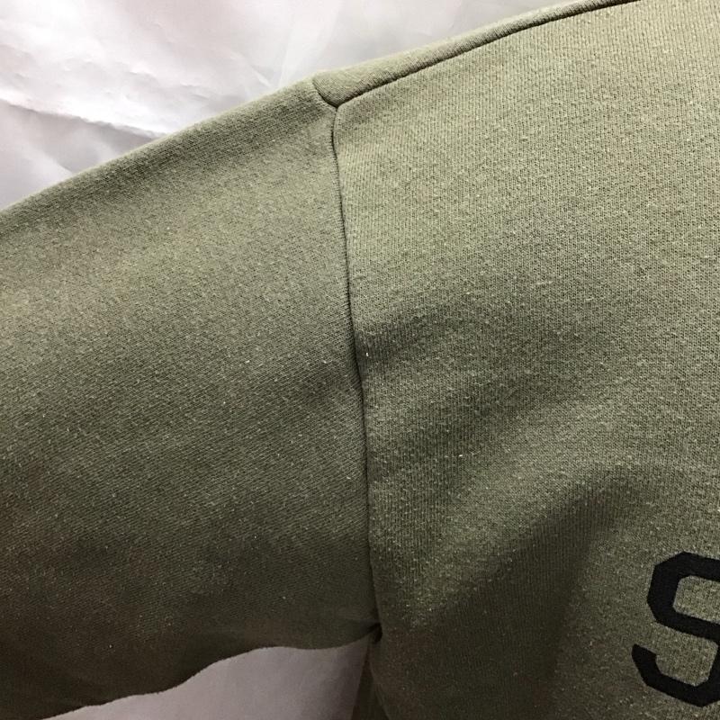 ダブルタップス WTAPS トレーナー 長袖 長袖トレーナー スウェット クルーネック リブスウェットカットソー 1 ロゴ、文字 カーキ / カーキ / メンズ USED 古着 中古 10114379