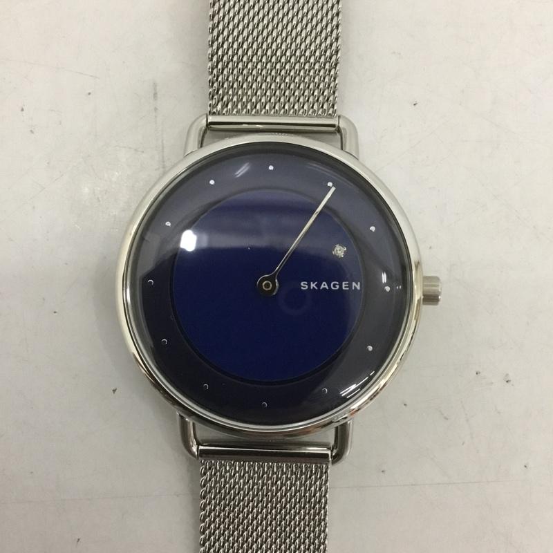 スカーゲン SKAGEN 腕時計 アナログ(クォーツ式) SKW2738 ロゴ、文字 銀 / シルバー / レディース USED 古着 中古 10127291