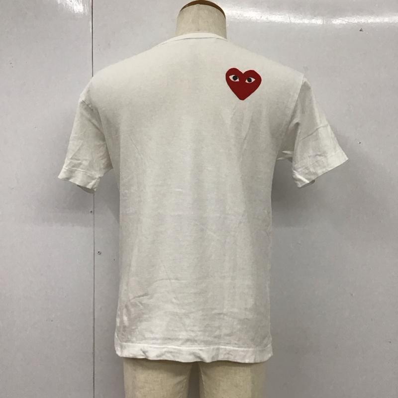 プレイコムデギャルソン PLAY COMME des GARCONS Tシャツ 半袖 ae-t202 THENORTHFACE コラボ 半袖カットソー ブリントTシャツ M ロゴ、文字 白 / ホワイト / レディース USED 古着 中古 10114673