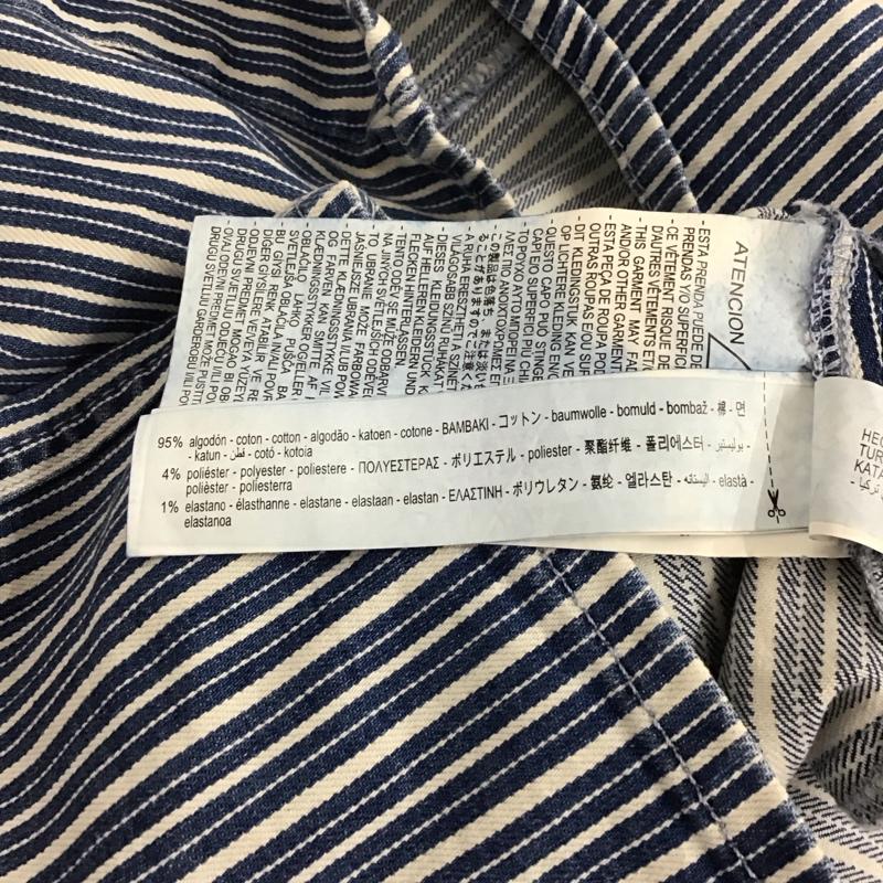 ザラ ZARA ワンピース ミニスカート S ストライプ 白 / ホワイト / X 青 / ブルー / レディース USED 古着 中古 10136840