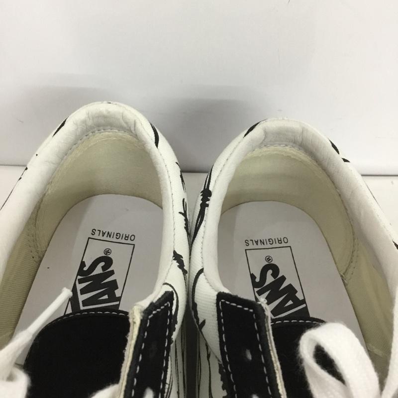 バンズ VANS スニーカー スニーカー 721356 VAULT 有刺鉄線 28cm 箱有 28.0cm 総柄 白 / ホワイト / X 黒 / ブラック / メンズ USED 古着 中古 10137996