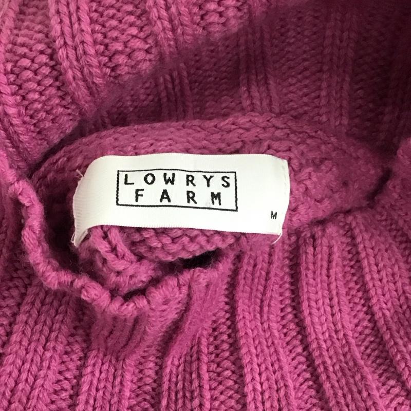 ローリーズファーム LOWRYS FARM ニット、セーター 長袖 LF617077TS タートルネック ケーブル編み M  紫 / パープル /  レディース USED 古着 中古 10114233