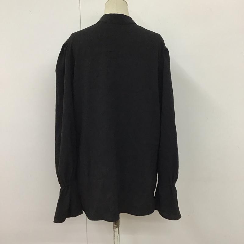 ヘザー Heather カットソー 長袖 長袖カットソー フレアシャツ プルオーバーシャツ FREE 無地 黒 / ブラック / レディース USED 古着 中古 10115910