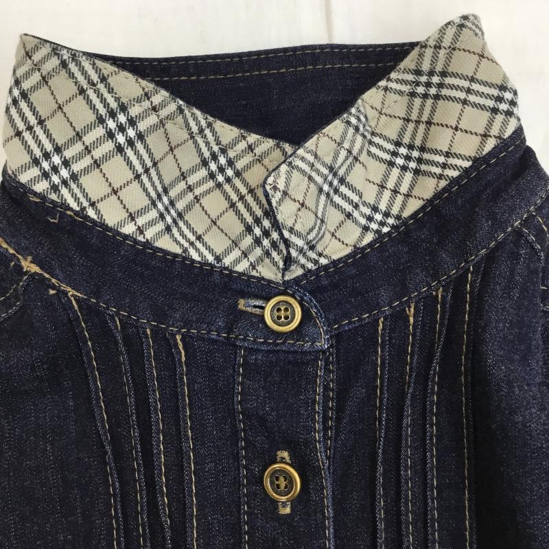 バーバリーブルーレーベル BURBERRY BLUE LABEL ワンピース ひざ丈スカート 38 ロゴ、文字 黒 / ブラック / レディース USED 古着 中古 10137788