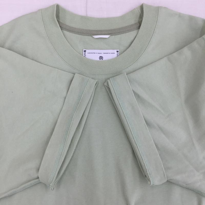 レイニングチャンプ REIGNING CHAMP Tシャツ 半袖 L ロゴ、文字 薄緑 / ライトグリーン / メンズ USED 古着 中古 10139089