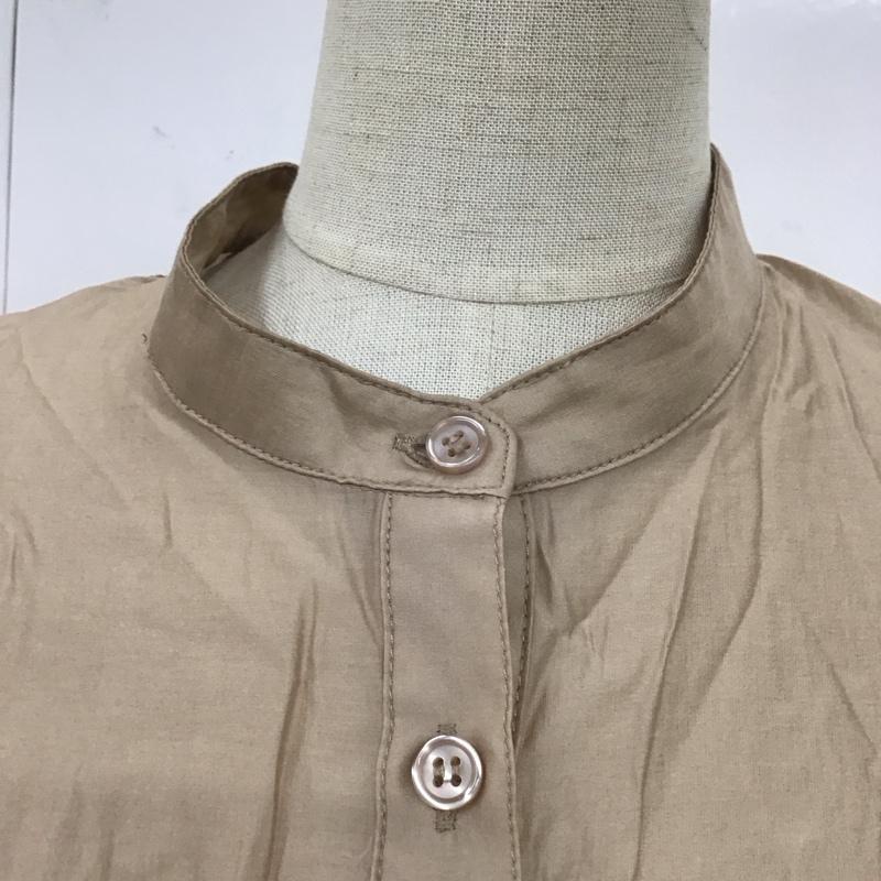 アーバンリサーチ URBAN RESEARCH シャツ、ブラウス 長袖 IT14-23R004 シアーバンドカラーシャツ FREE 無地 ベージュ / ベージュ / レディース USED 古着 中古 10112646