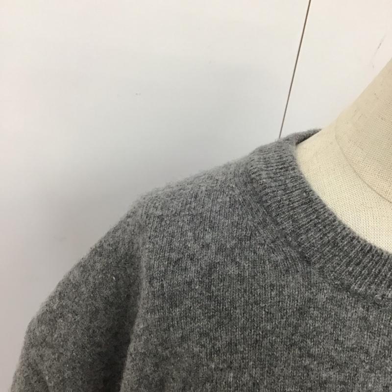 ザラ ZARA ニット、セーター 長袖 長袖ニットカットソー セーター クルーネック XL 無地 灰 / グレー / レディース USED 古着 中古 10118513