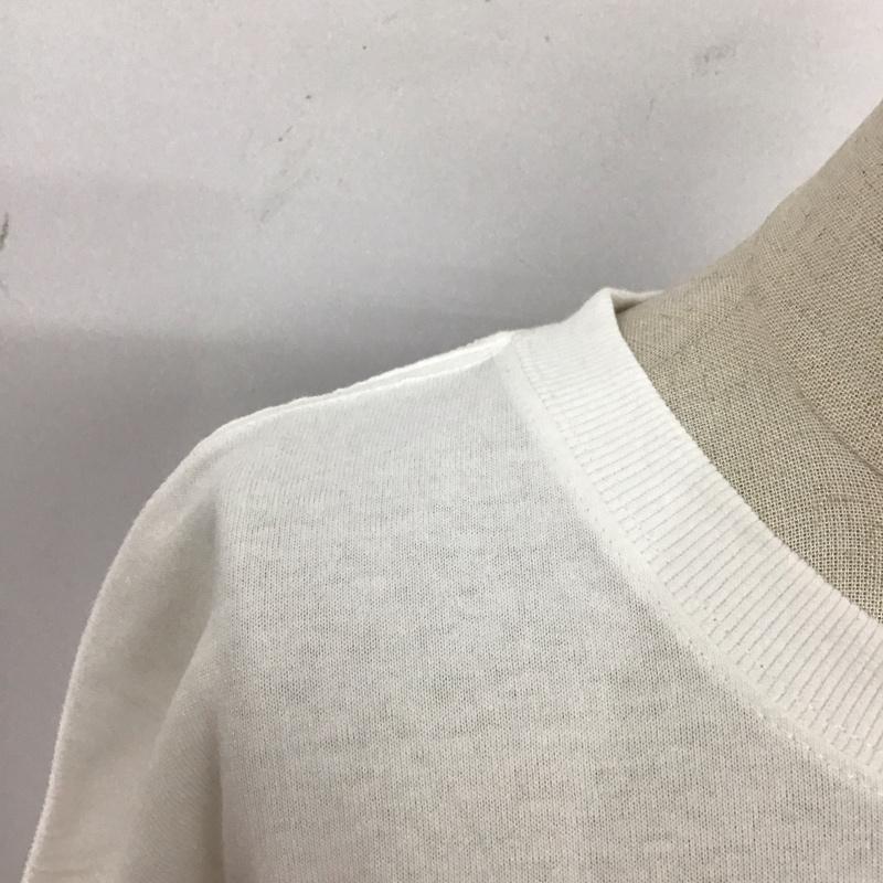 レプシィム LEPSIM Tシャツ 半袖 半袖カットソー プリントTシャツ クルーネックカットソー FREE プリント 白 / ホワイト / レディース USED 古着 中古 10122719