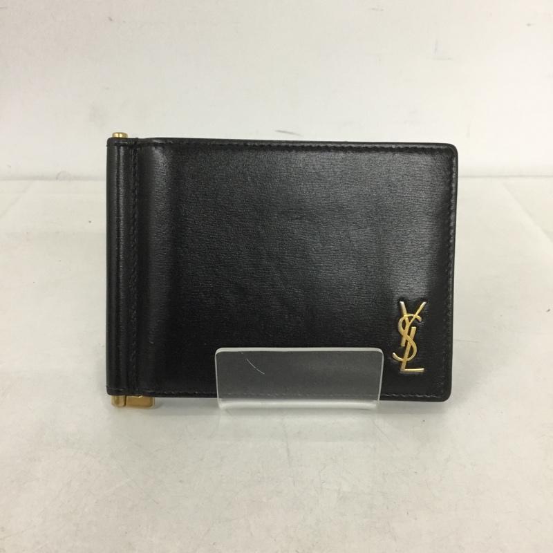 イヴサンローラン Yves Saint Laurent ファッション小物 マネークリップ ロゴ、文字 黒 / ブラック / メンズ USED 古着 中古 10138845