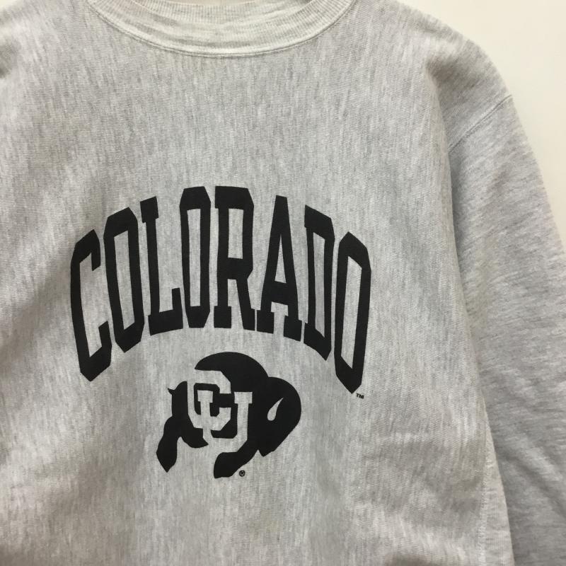 チャンピオン Champion トレーナー 長袖 REVERSE WEAVE 90s XL ロゴ、文字 灰 / グレー / メンズ USED 古着 中古 10133599