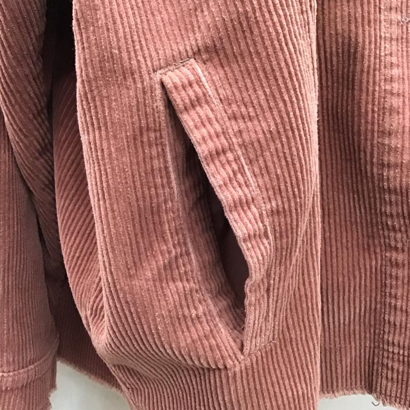 ザラ ZARA ジャケット、上着 ジャケット、ブレザー 8372 227 645 コーデュロイ シャツジャケット L 無地 桃 / ピンク / レディース USED 古着 中古 10118443