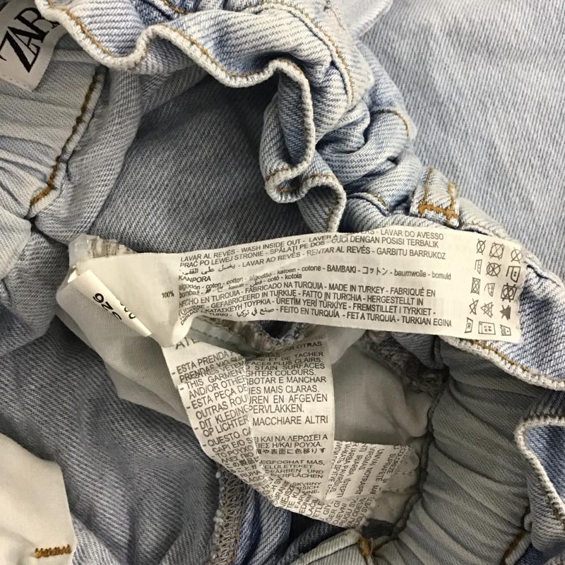 ザラ ZARA パンツ デニム、ジーンズ 34 無地 水色 / ライトブルー / レディース USED 古着 中古 10139965