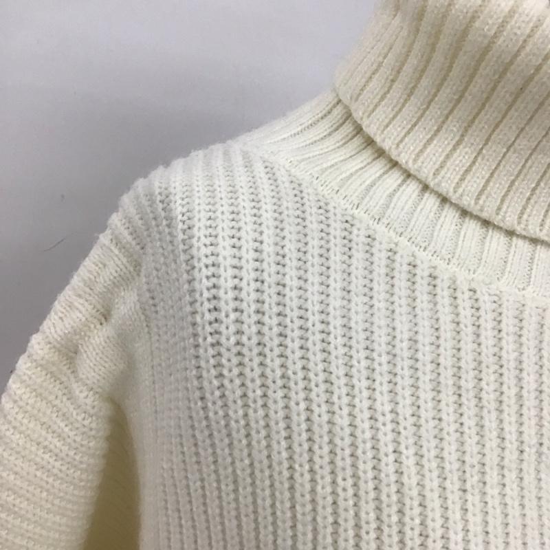 ロペピクニック ROPE PICNIC ニット、セーター 長袖 タートルネック 38 無地 白 / ホワイト / レディース USED 古着 中古 10123608