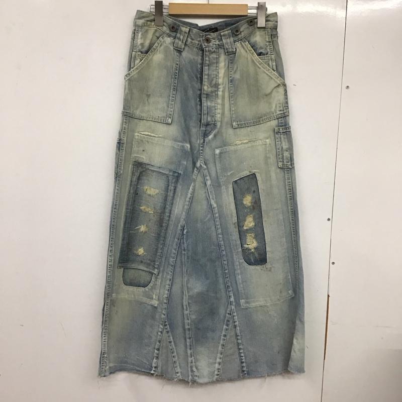 スタニングルアー STUNNING LURE スカート ロングスカート デニムスカート 36 無地 水色 / ライトブルー / レディース USED 古着 中古 10134256