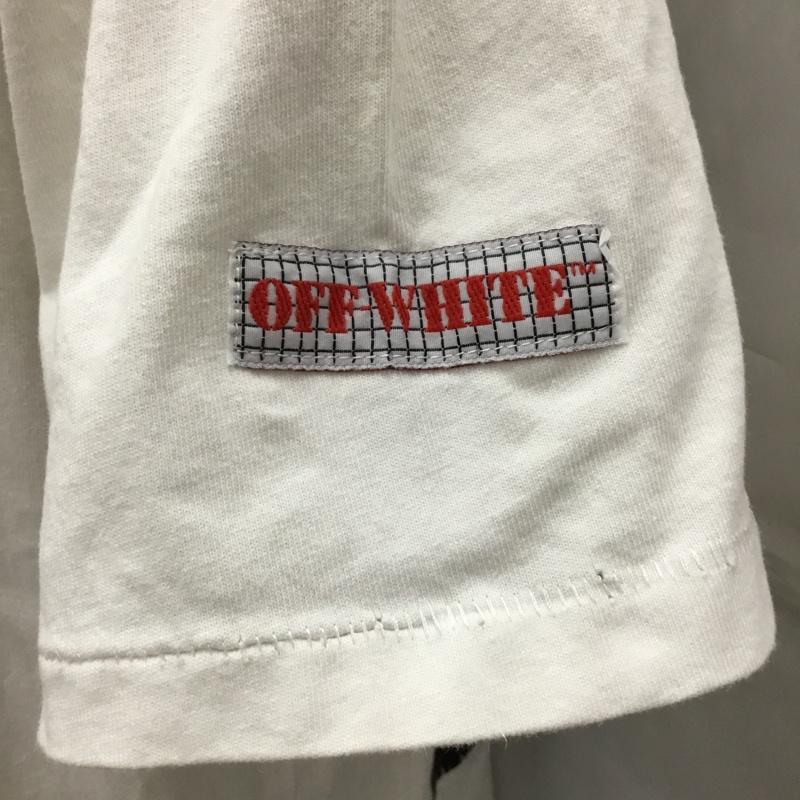 オフホワイト Off-White Tシャツ 半袖 半袖カットソー プリントTシャツ クルーネックカットソー M ロゴ、文字 白 / ホワイト /  メンズ USED 古着 中古 10109329