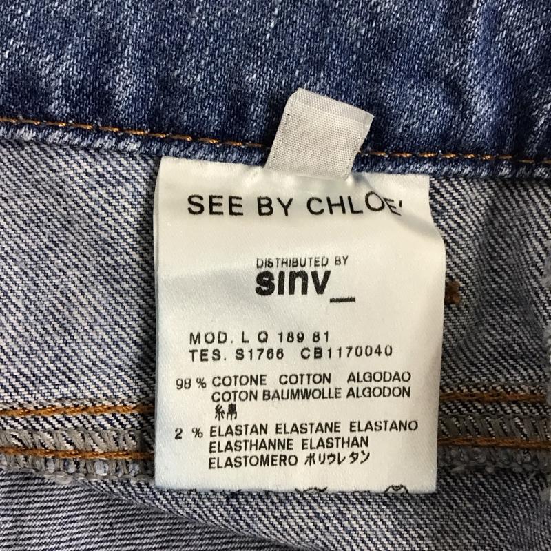 シーバイクロエ SEE BY CHLOE パンツ デニム、ジーンズ デニムパンツ スリムパンツ ストレッチパンツ ジーンズ 29インチ 無地 インディゴ / インディゴ / レディース USED 古着 中古 10111772