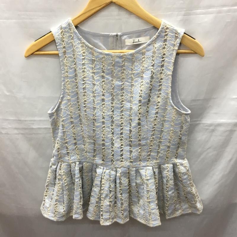 ダズリン dazzlin トップス トップス 021320402101 ペプラム ノースリーブ S 水色 / ライトブルー / X ベージュ / ベージュ / レディース USED 古着 中古 10118197