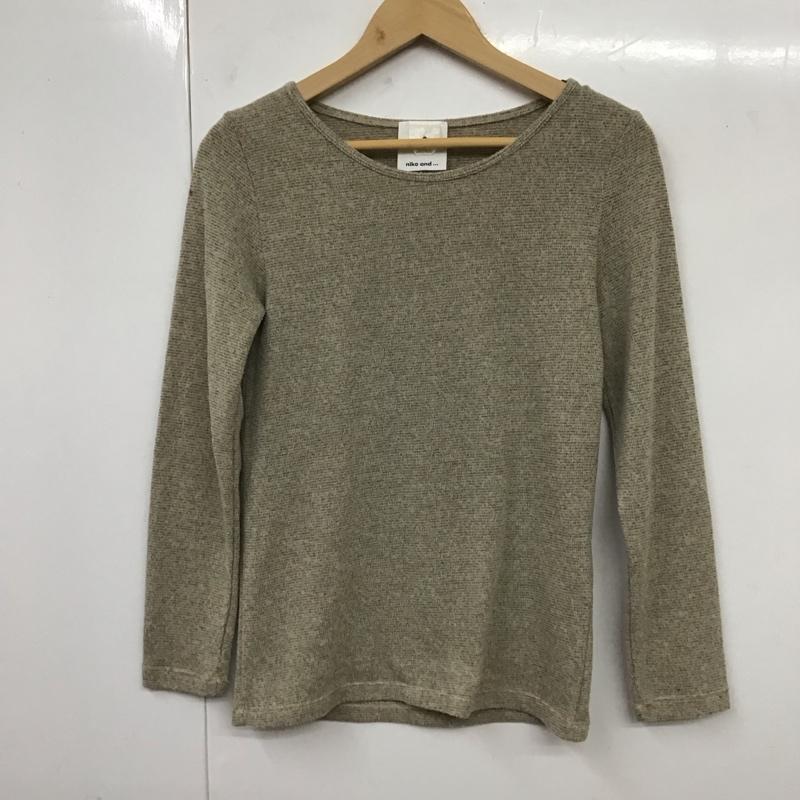 ニコアンド niko and... カットソー 長袖 長袖カットソー クルーネックカットソー ロングスリーブカットソー 無地 茶 / ブラウン / レディース USED 古着 中古 10117896