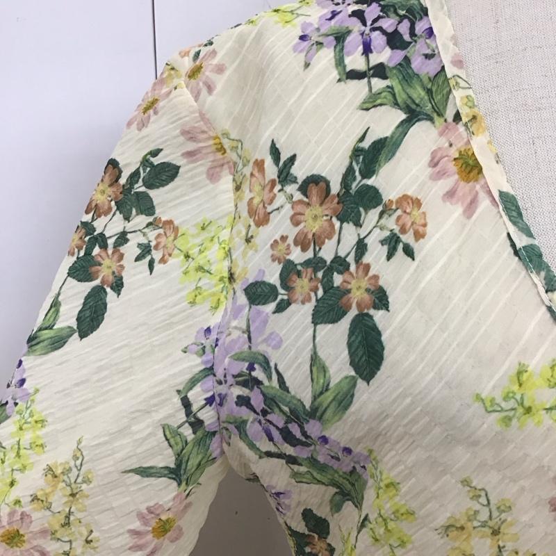 ザラ ZARA カットソー 長袖 Vネック M 花柄 マルチカラー / マルチカラー /  レディース USED 古着 中古 10113065