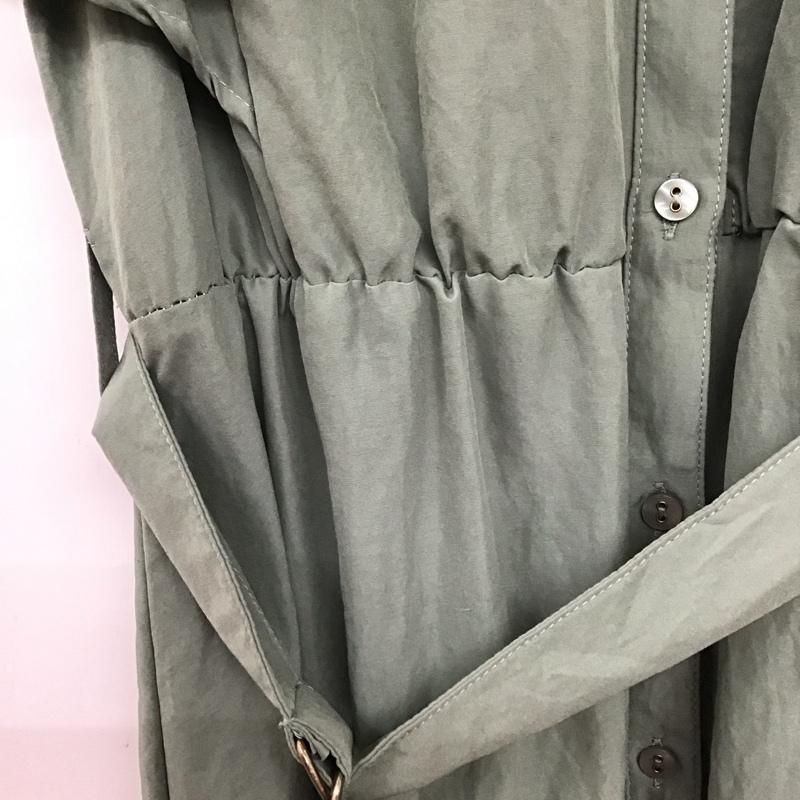 レイカズン Ray Cassin ワンピース ロングスカート 半袖ロングワンピース フレアスカート シャツワンピース FREE 無地 緑 / グリーン / レディース USED 古着 中古 10134192