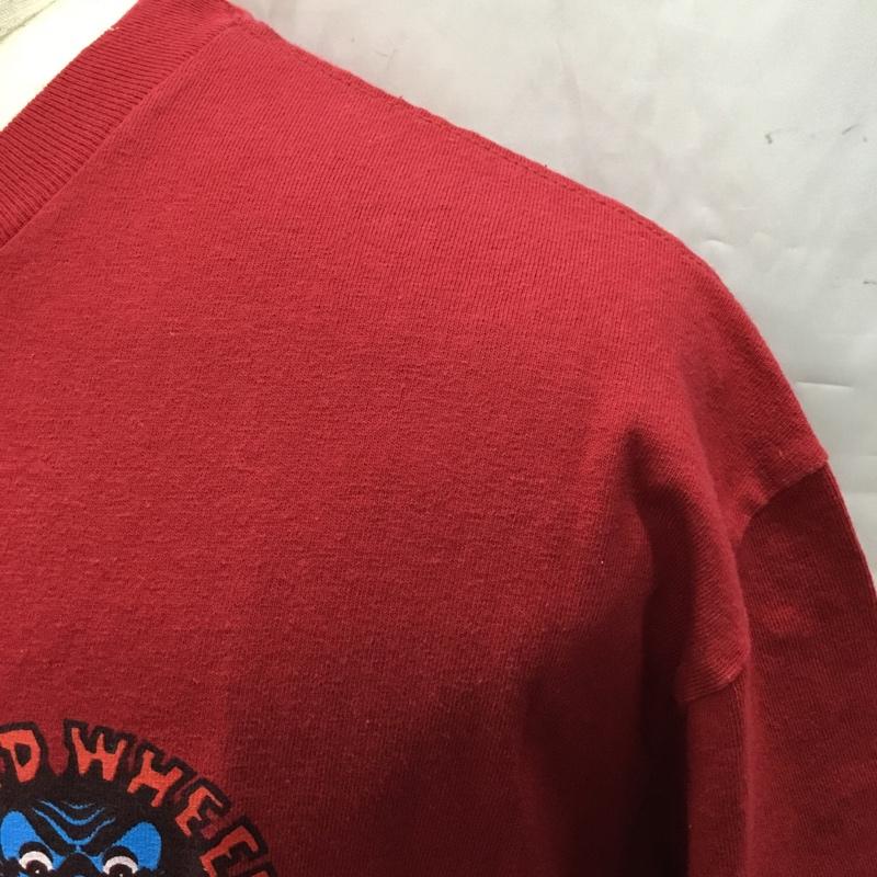 サンタクルーズ SANTA CRUZ Tシャツ 半袖 半袖カットソー プリントTシャツ クルーネックカットソー NHSボディ 90S 00S L ロゴ、文字 赤 / レッド / メンズ USED 古着 中古 10106473