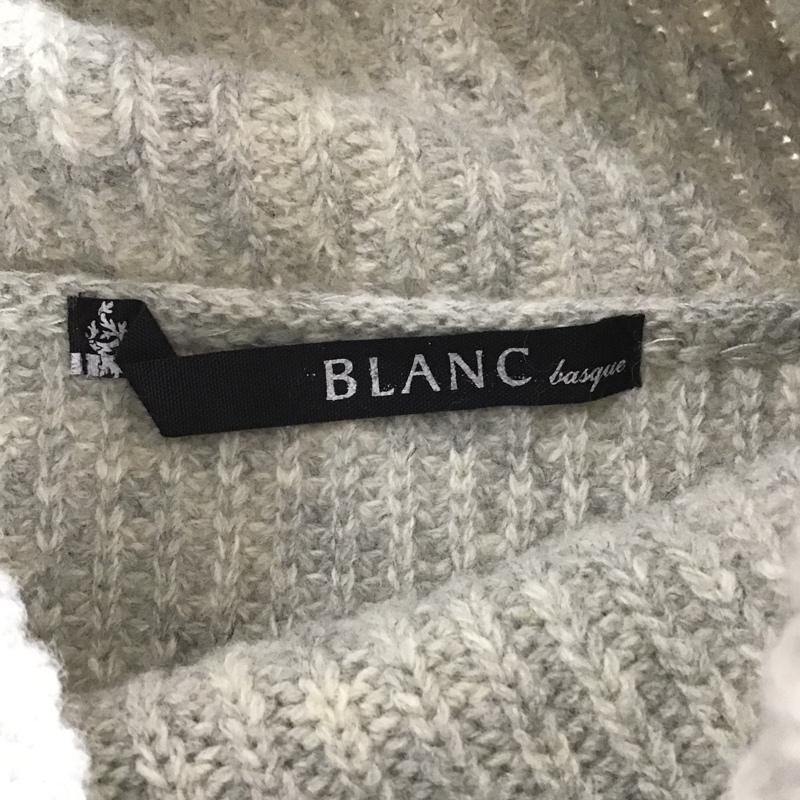 ブランバスク blanc basque ニット、セーター 長袖 BB54-727 ウールナイロンタートルニットチュニック 38 無地 オフホワイト / オフホワイト / レディース USED 古着 中古 10105707